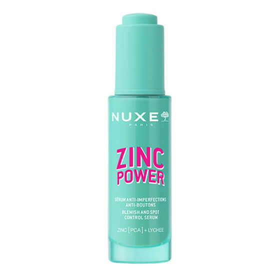 Nuxe Zinc Power Serum 30 ml yüz serumu şişe ve kutu, çinko içerikli günlük kullanım için cilt bakım serumu- 1