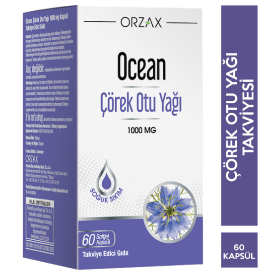 Orzax Ocean Çörek Otu Yağı 1000 Mg 60 Kapsül - 1