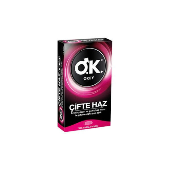 Okey Çifte Haz Prezervatif 10 Adet - 1