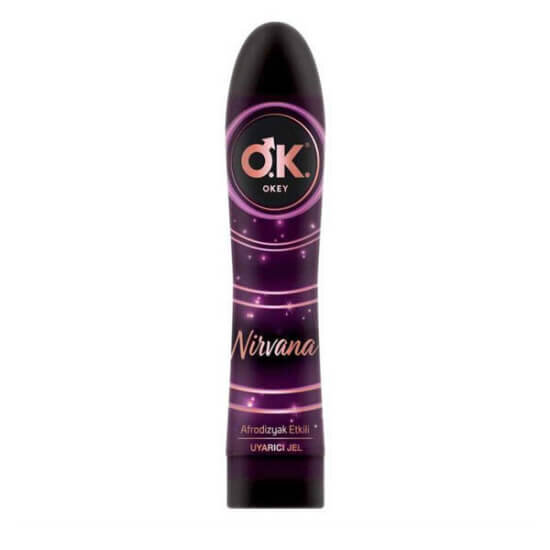 Okey Nirvana Uyarıcı Jel 100 ml kayganlaştırıcı uyarıcı jel, mavi beyaz ambalajlı tüp, kişisel bakım ürünü- 1