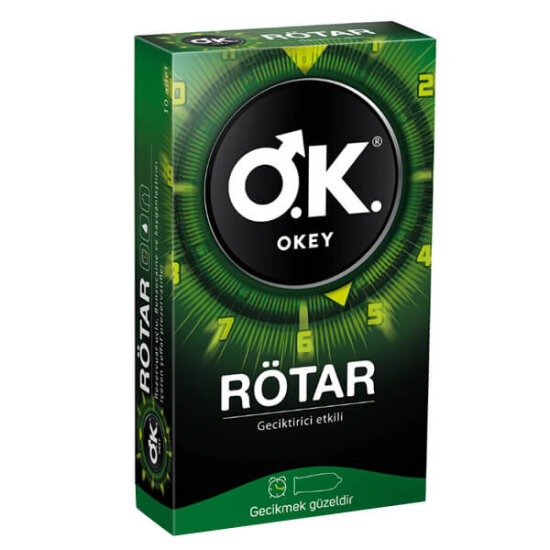 Okey Rötar geciktirici prezervatif 10'lu paket, pratik kullanım, güvenli kondom, Okey marka, 10 adet- 1
