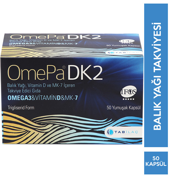 Omepa DK2 Omega 3 50 Yumuşak Kapsül Balık Yağı Takviyesi