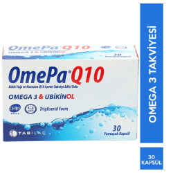 Tab İlaç - Omepa Q10 Omega 3 Ubiquinol 30 Kapsül Tab İlaç - Omepa Q10 Omega 3 Ubiquinol 30 Kapsül