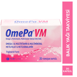 Tab İlaç - Omepa VM Takviye Edici Gıda 30 Yumuşak Kapsül Balık Yağı Tab İlaç - Omepa VM Takviye Edici Gıda 30 Yumuşak Kapsül Balık Yağı