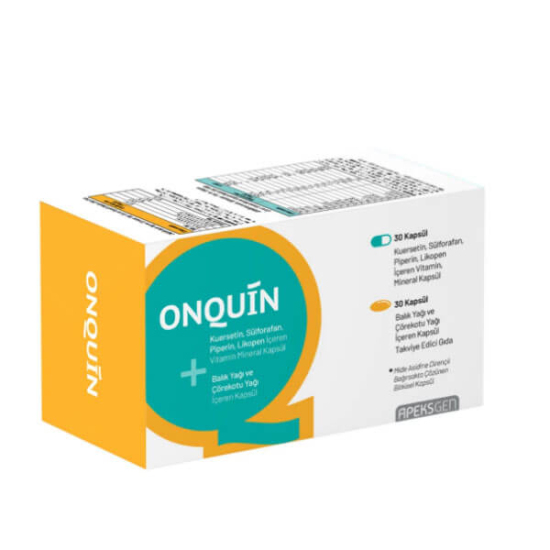  Onquin Kuersetin ve Balık Yağı 30 Kapsül - 1