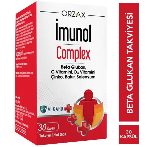 Orzax İmunol Complex 30 Kapsül Beta Glukan Takviyesi