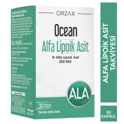 Orzax - Orzax Ocean Alfa Lipoik Asit 200 mg 30 Kapsül Orzax - Orzax Ocean Alfa Lipoik Asit 200 mg 30 Kapsül