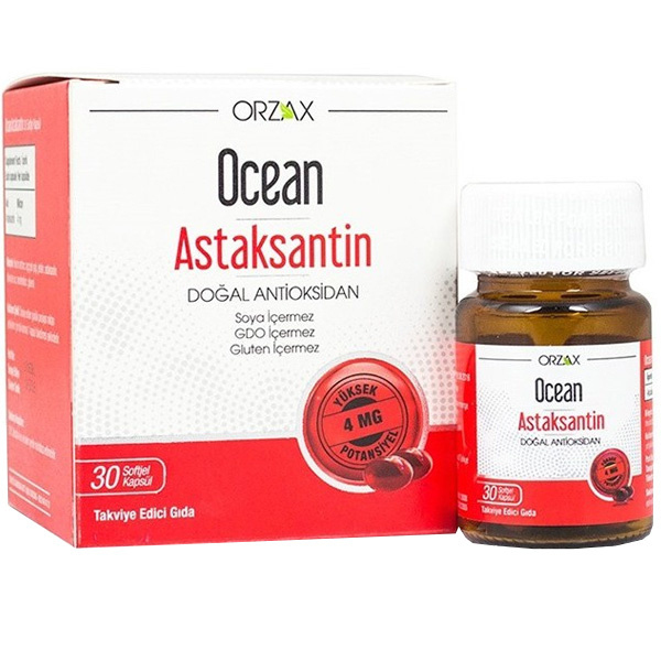 Orzax Ocean Astaksantin Natural Antioxidant 30 Kapsül