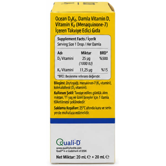Ocean D3K2 Damla 20 ml 2 li Paket - 3