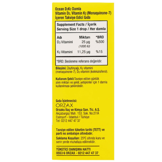 Orzax Ocean D3K2 Damla 20 ML D3 K2 Vitamini - 2