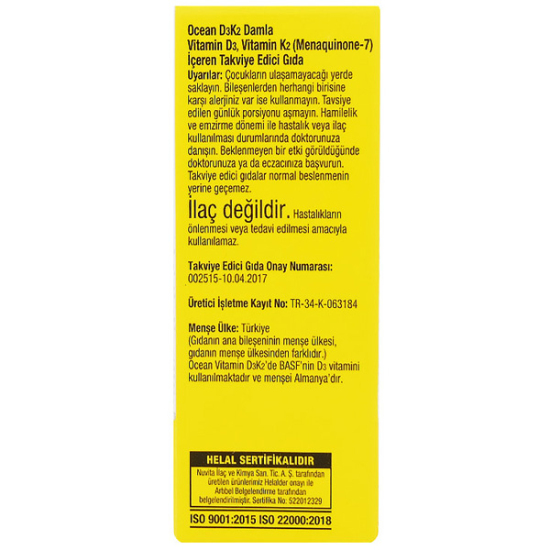 Orzax Ocean D3K2 Damla 20 ML D3 K2 Vitamini - 3