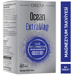 Orzax - Orzax Ocean Extramag 60 Tablet Magnezyum Takviyesi Orzax - Orzax Ocean Extramag 60 Tablet Magnezyum Takviyesi