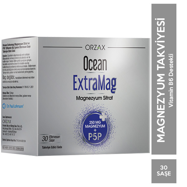 Orzax Ocean Extramag Magnezyum Sitrat Efervesan 30 Saşe