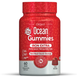 Orzax Ocean Gummies İron Ekstra 60 Çiğneme Formu - Orzax
