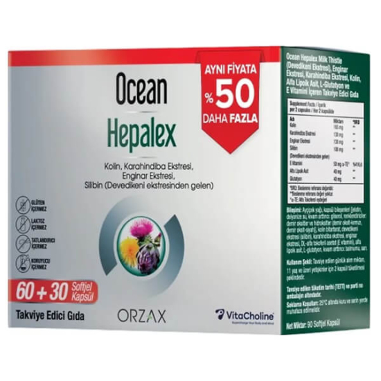  Orzax Ocean Hepalex 90 Softjel Kapsül - 1