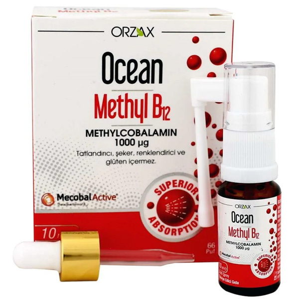 Orzax Ocean Methyl B12 10 ml Methylcobalamin Takviyesi