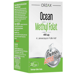 Orzax Ocean Methyl Folat Folik Asit 30 Tablet Gıda Takviyesi - Thumbnail