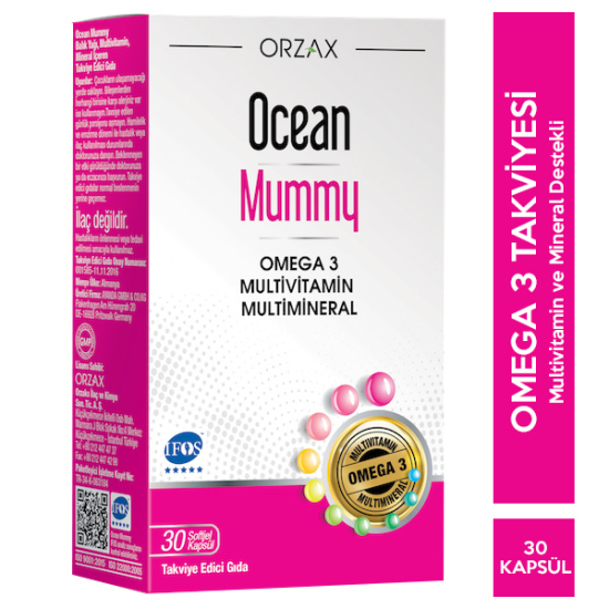 Orzax Ocean Omega 3 Mummy 30 Kapsül Balık Yağı - 1