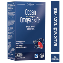Orzax - Orzax Ocean Omega 3 QH 30 Kapsül Orzax - Orzax Ocean Omega 3 QH 30 Kapsül