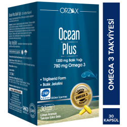Orzax - Orzax Ocean Plus Omega 3 1200 Mg 30 Soft jel Balık Yağı Orzax - Orzax Ocean Plus Omega 3 1200 Mg 30 Soft jel Balık Yağı