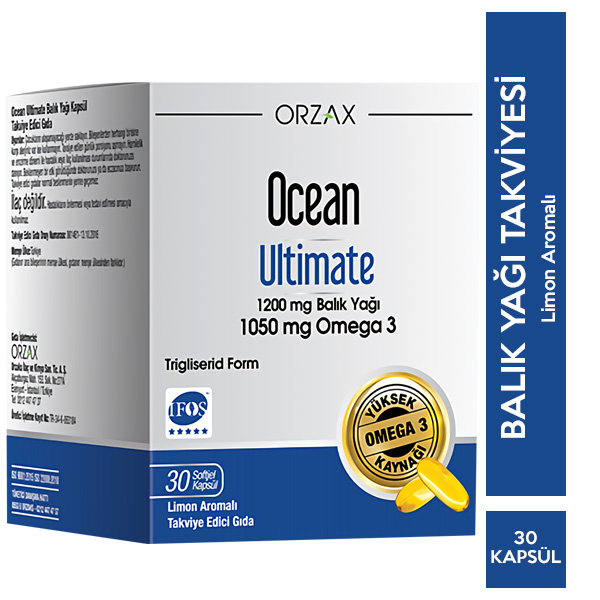 Orzax Ocean Ultimate 30 Kapsül Omega 3 Takviyesi
