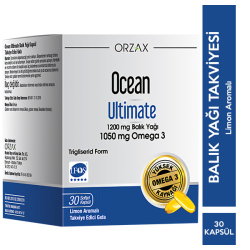 Orzax - Orzax Ocean Ultimate 30 Kapsül Omega 3 Takviyesi Orzax - Orzax Ocean Ultimate 30 Kapsül Omega 3 Takviyesi