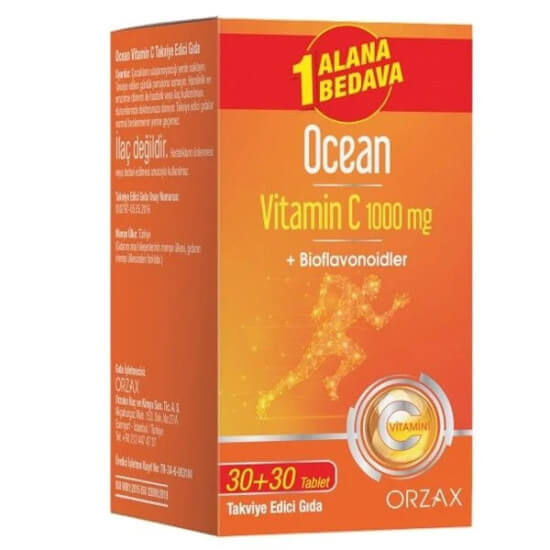  Orzax Ocean Vitamin C 1000 mg 30 + 30 Tablet - 1