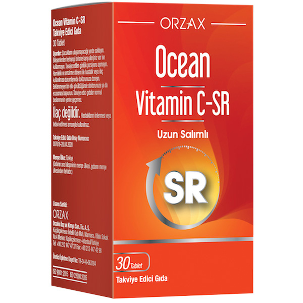 Orzax Ocean Vitamin C SR 30 Tablet C Vitamini Takviyesi
