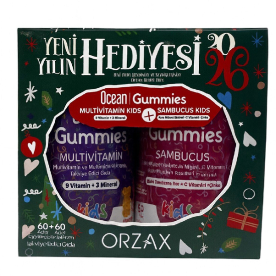  Orzax Ocean Yılbaşı Seti - Kids Gummies Sambucus 60’lı ve Multivitamin 60’lı - 1