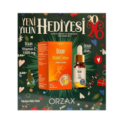 Orzax Ocean Yılbaşı Seti - Vitamin C 1000 mg 30 Tablet ve D3K2 Damla 20 ml - Orzax