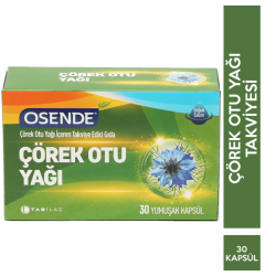 Tab İlaç - Osende Çörekotu Yağı 30 Yumuşak Kapsül Tab İlaç - Osende Çörekotu Yağı 30 Yumuşak Kapsül