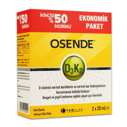 Osende D3K2 Damla 20 ml - İkincisi %50 İndirimli - Tab İlaç