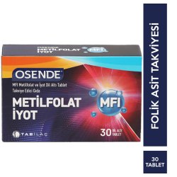 Tab İlaç - Osende MFİ Metilfolat İyot içeren 30 Dil Altı Tablet Tab İlaç - Osende MFİ Metilfolat İyot içeren 30 Dil Altı Tablet