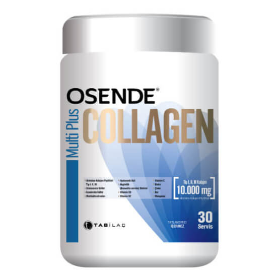 Osende Multi Plus Collagen Powder 10000 mg 30 servis toz kolajen Tip I-III peptitleri C vitamini glukozamin MSM hyaluronik asit- 1