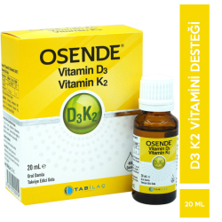 Tab İlaç - Osende Vitamin D3K2 Damla 20 ml D3 K2 Vitamini Tab İlaç - Osende Vitamin D3K2 Damla 20 ml D3 K2 Vitamini