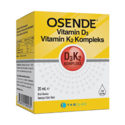 Osende Vitamin D3K2 Kompleks Damla 20 ML - Tab İlaç