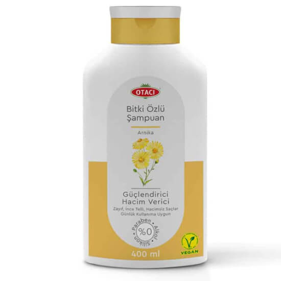Otacı Arnica güçlendirici hacim verici şampuan 400 ml bitki özlü zayıf ve ince telli saçlar için- 1