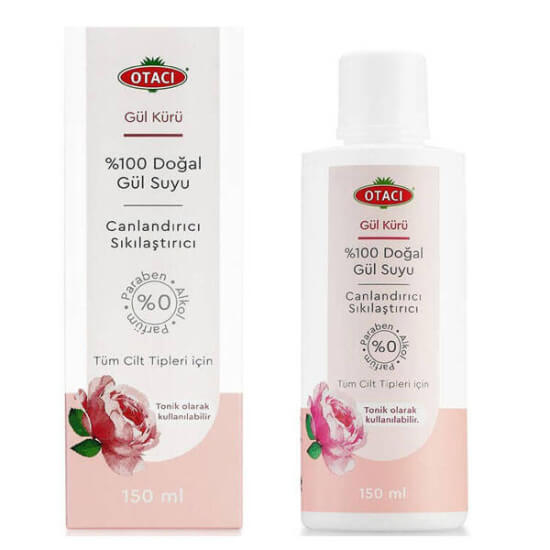 Otacı Gül Kürü Doğal Gül Suyu 150 ml tonik şişesi, doğal gül suyu, makyaj temizleme ve gözenek sıkılaştırma- 1