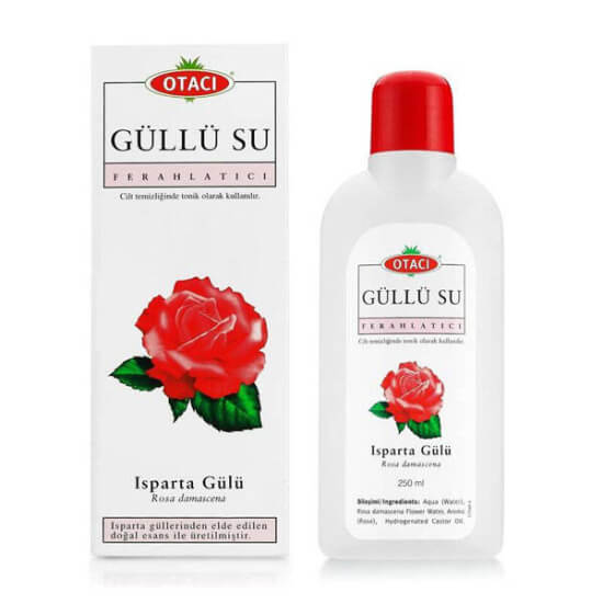 Otacı Gül Suyu 250 ml alkolsüz tonik şişesi, gül esansı, PEG-40 hidrojene hint yağı, metilparaben, propilparaben- 1