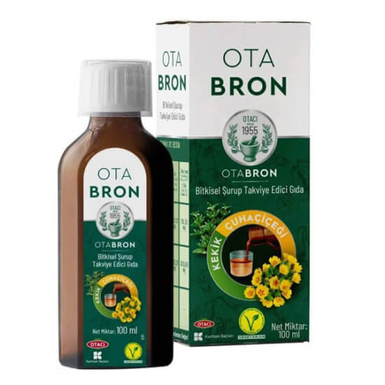 Otacı Otabron bitkisel şurup 100 ml şişe ve kutu, kekik ve çuha çiçeği içerikli sıvı bitkisel şurup- 1