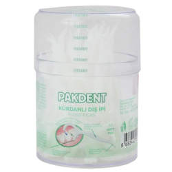 Pakdent - Pakdent Kürdanlı Diş İpi Silindir Kutu 50 li Pakdent - Pakdent Kürdanlı Diş İpi Silindir Kutu 50 li