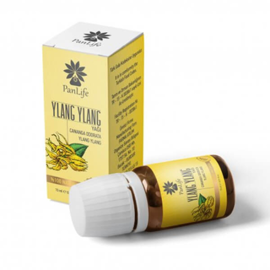 Panlife Ylang Ylang yağı 10 ml uçucu yağ, amber cam damlalıklı şişe, aromaterapi esansiyel yağ, Panlife etiketli- 1