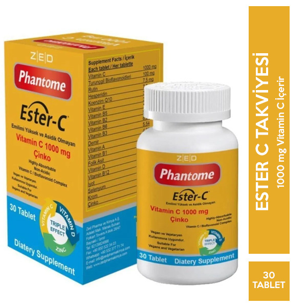 Phantome Ester C Vitamin C 1000 mg 30 Tablet