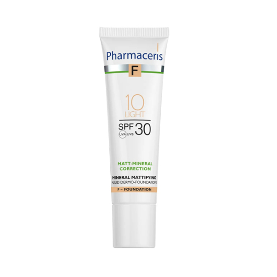 Pharmaceris Mineral Mattifying Fluid Dermo Foundation SPF30 10 Light 30 ml - 1