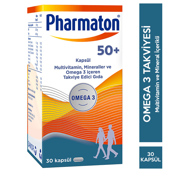 Pharmaton 50 Plus 30 Kapsül Omega 3 Takviyesi