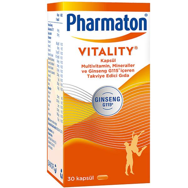 Pharmaton Vitality 30 Kapsül Multivitamin