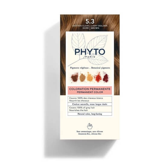 Phyto Phytocolor 5.3 Açık Kestane Dore bitkisel saç boyası seti 50 ml renklendirici krem 50 ml maske beyaz kapatıcı- 1