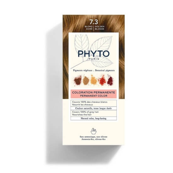 Phyto Phytocolor 7.3 kumral dore amonyaksız bitkisel saç boyası seti 50 ml krem 50 ml losyon beyaz kapatıcı- 1
