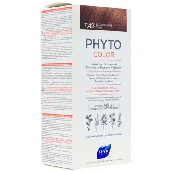 Phyto Phytocolor Bitkisel Saç Boyası 7.43 Kumral Bakır Dore