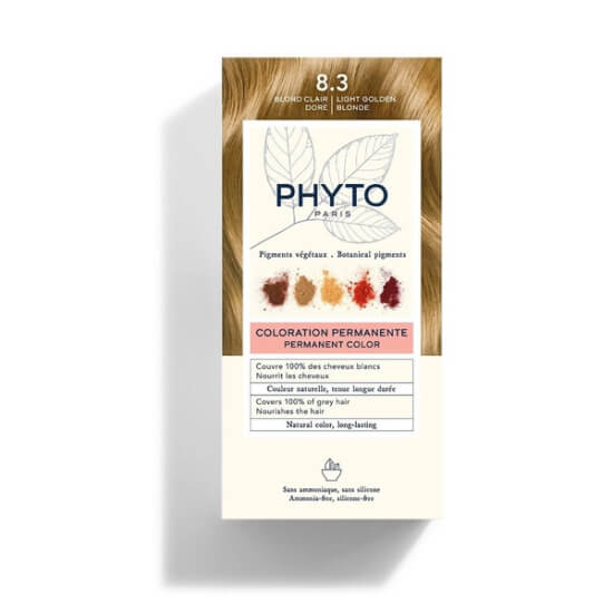 Phyto Phytocolor 8.3 Sarı Dore bitkisel saç boyası seti 50 ml renklendirici krem 50 ml maske beyaz kapatıcı- 1